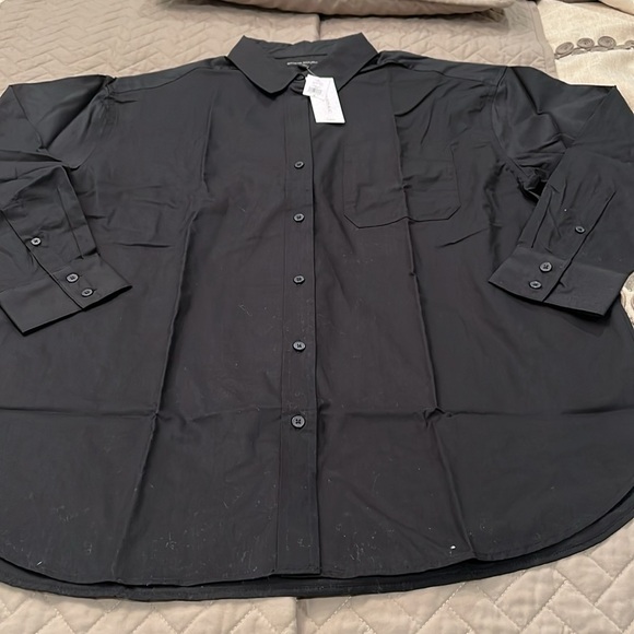 Banana Republic Black OVERSIZED BUTTON-DOWN SHIRT/NWT/M - Picture 8 of 11